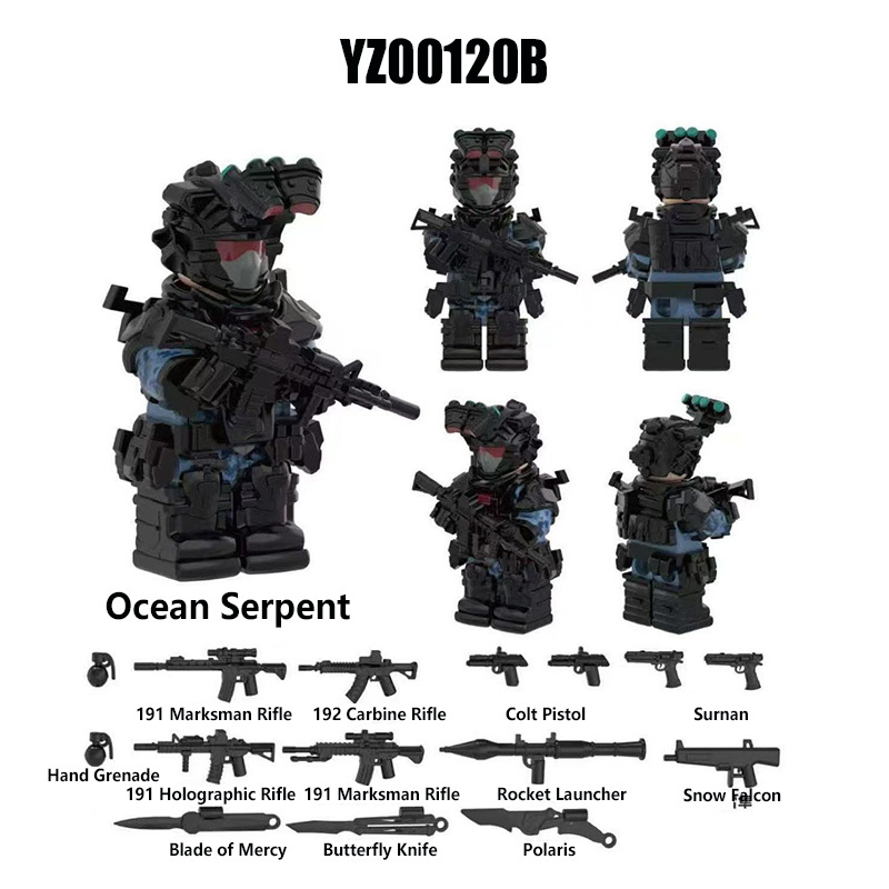 Delta Ops Special Forces Military Minifigs Building Blocks Tactical Soldier Team Weapons Gear Model Toy Gift for Kids Collectors YZ00116-YZ00123 YZ00127