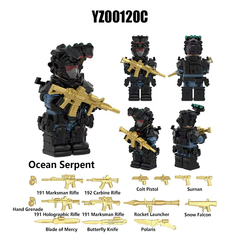 Delta Ops Special Forces Military Minifigs Building Blocks Tactical Soldier Team Weapons Gear Model Toy Gift for Kids Collectors YZ00116-YZ00123 YZ00127