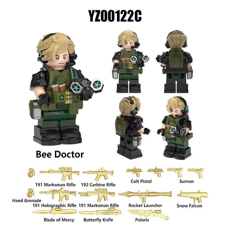 Delta Ops Special Forces Military Minifigs Building Blocks Tactical Soldier Team Weapons Gear Model Toy Gift for Kids Collectors YZ00116-YZ00123 YZ00127