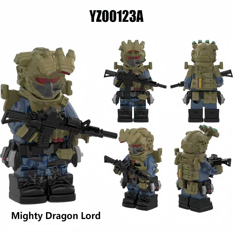 Modern Military Army Soldier Minifigure Tactical Special Forces Gun Weapon Building Blocks Toy Gift for Kids Compatible LT01
