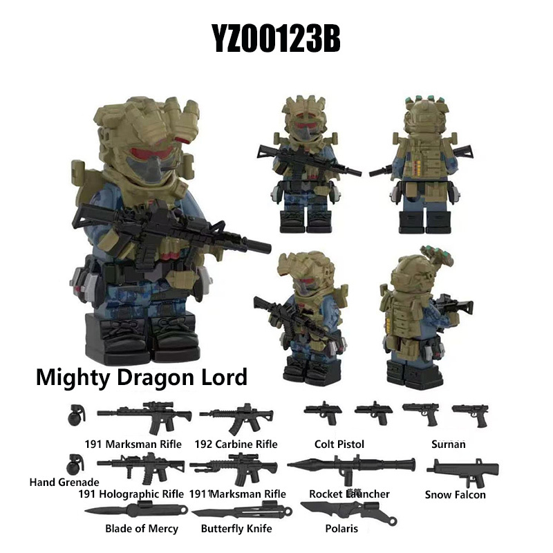 Delta Ops Special Forces Military Minifigs Building Blocks Tactical Soldier Team Weapons Gear Model Toy Gift for Kids Collectors YZ00116-YZ00123 YZ00127