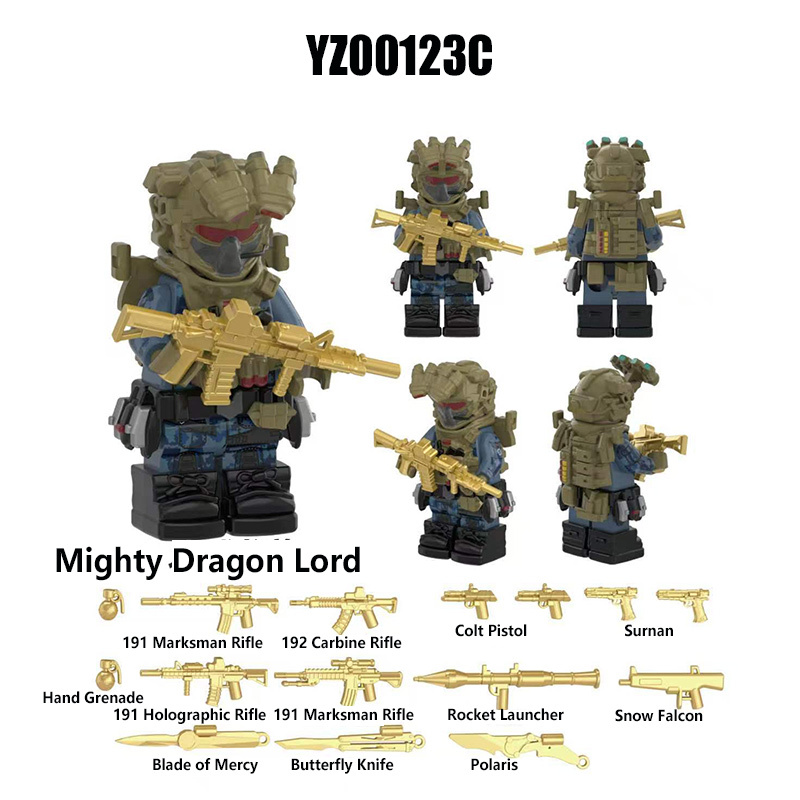 Delta Ops Special Forces Military Minifigs Building Blocks Tactical Soldier Team Weapons Gear Model Toy Gift for Kids Collectors YZ00116-YZ00123 YZ00127