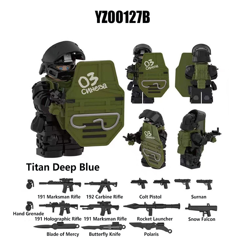 Delta Ops Special Forces Military Minifigs Building Blocks Tactical Soldier Team Weapons Gear Model Toy Gift for Kids Collectors YZ00116-YZ00123 YZ00127