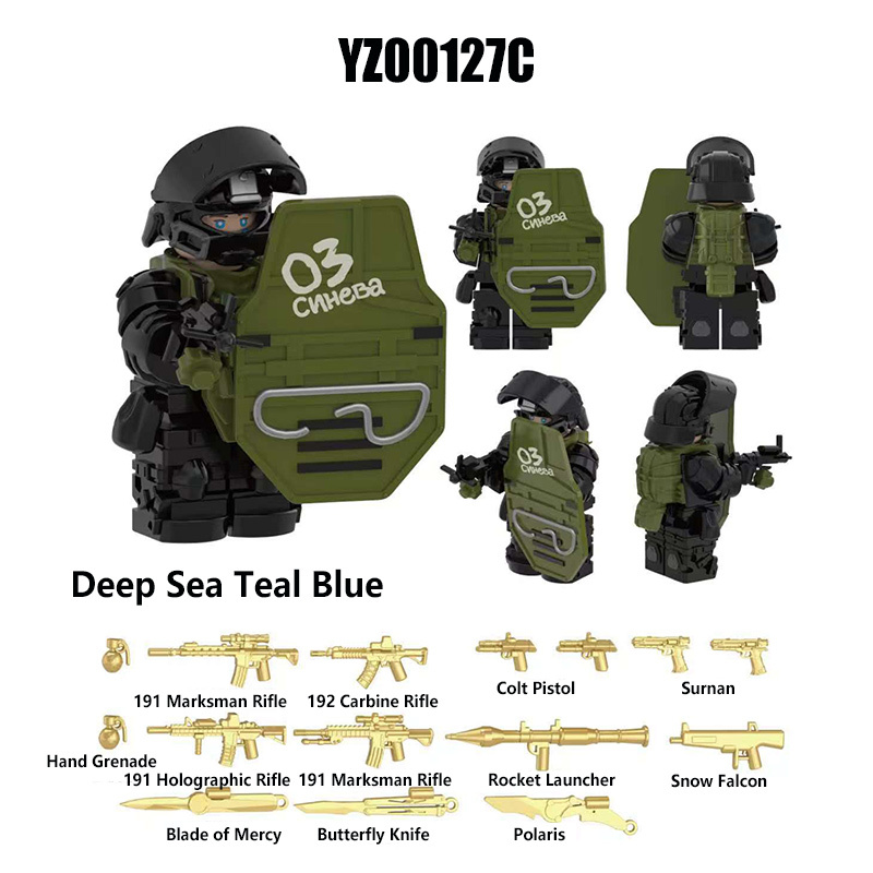 Delta Ops Special Forces Military Minifigs Building Blocks Tactical Soldier Team Weapons Gear Model Toy Gift for Kids Collectors YZ00116-YZ00123 YZ00127