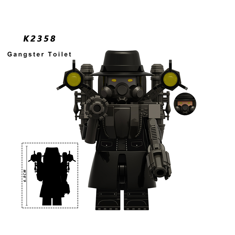 KDL856 Creative Minifigures Set – Toilet Man, Astronaut, Gangster