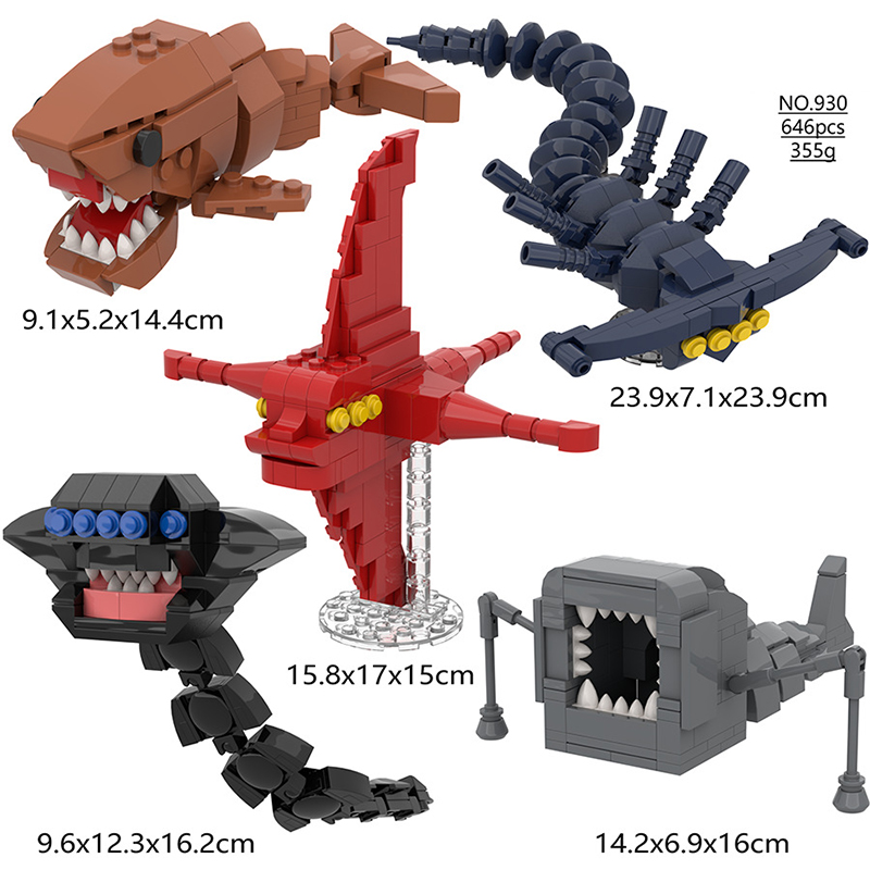 Subnautica Leviathan Model Building Blocks Toy MOC