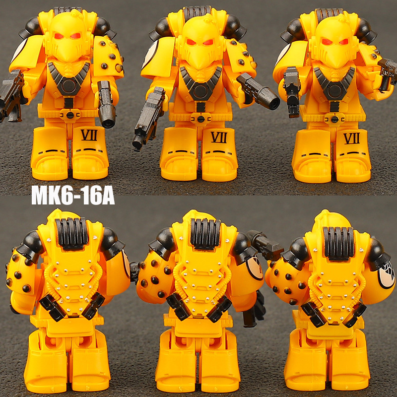 K71-73 MK40 British Game Ultramarines Warhammer Angels Minifigs Building Blocks Warrior Ultramarines Imperial Armour Helmet Toys Gift Boy