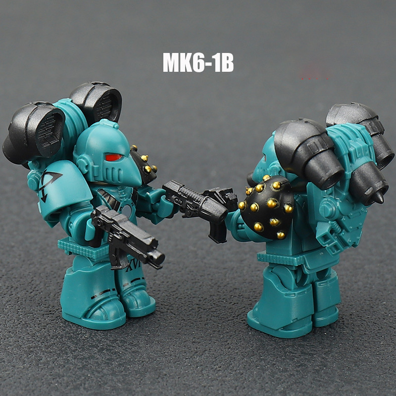 K71-73 MK40 British Game Ultramarines Warhammer Angels Minifigs Building Blocks Warrior Ultramarines Imperial Armour Helmet Toys Gift Boy
