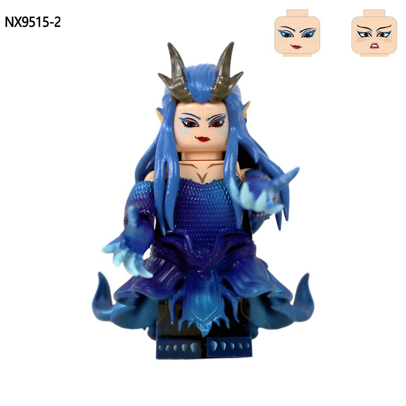 QD0009-0011 Film Cartoon Ne Zha: Demon Child Conquers the Sea Action Fiction Ao Bing Minifigs Building Blocks Toys Children Gifts