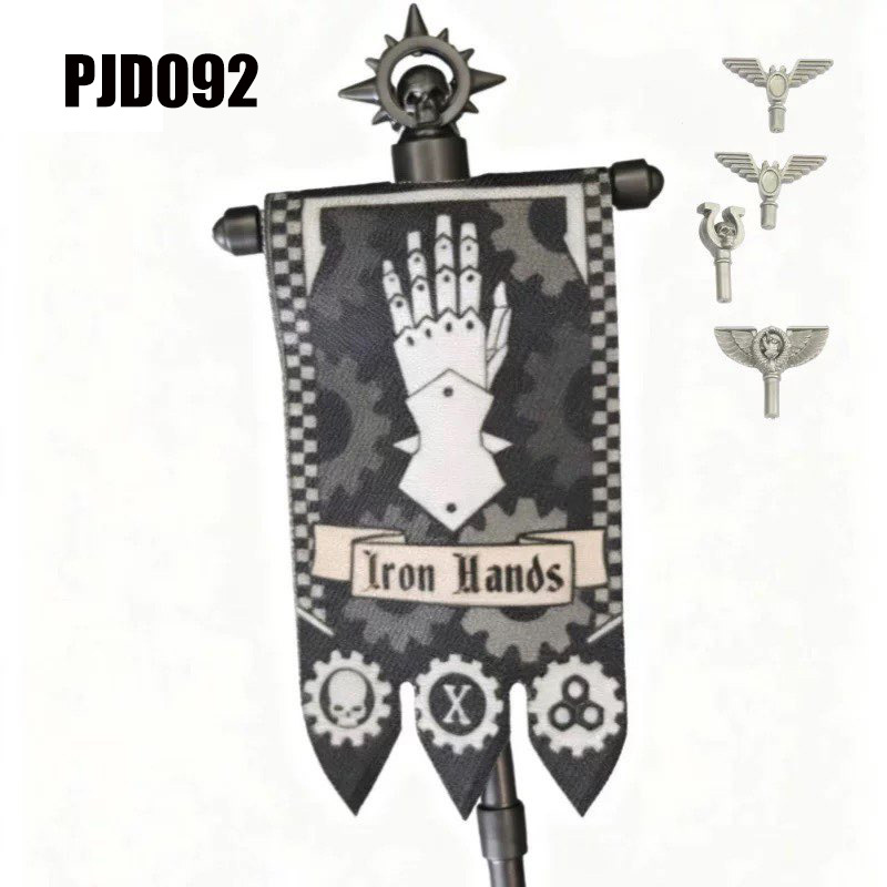 British Game Warhammer Blood Angels Minifigs Warrior Bow Sword Flag Accessories Building Blocks Helmet Children Toys Gift Boy