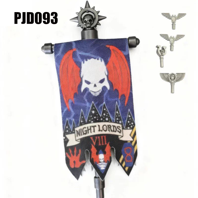 British Game Warhammer Blood Angels Minifigs Warrior Bow Sword Flag Accessories Building Blocks Helmet Children Toys Gift Boy