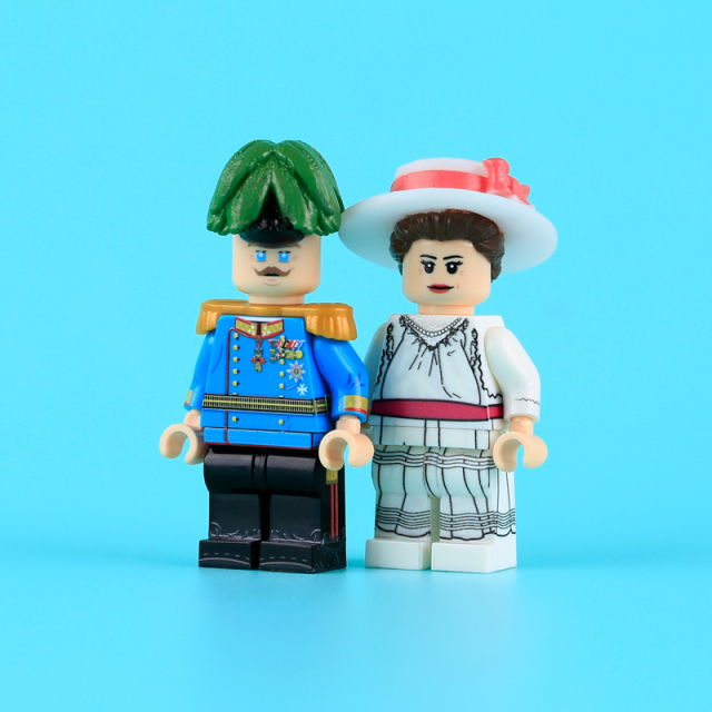 WW1 Archduke Franz Ferdinand of Austria Sphoie Minifigs Austro-Hungarian Royal Couple Military History Building Blocks Toy MTUV127