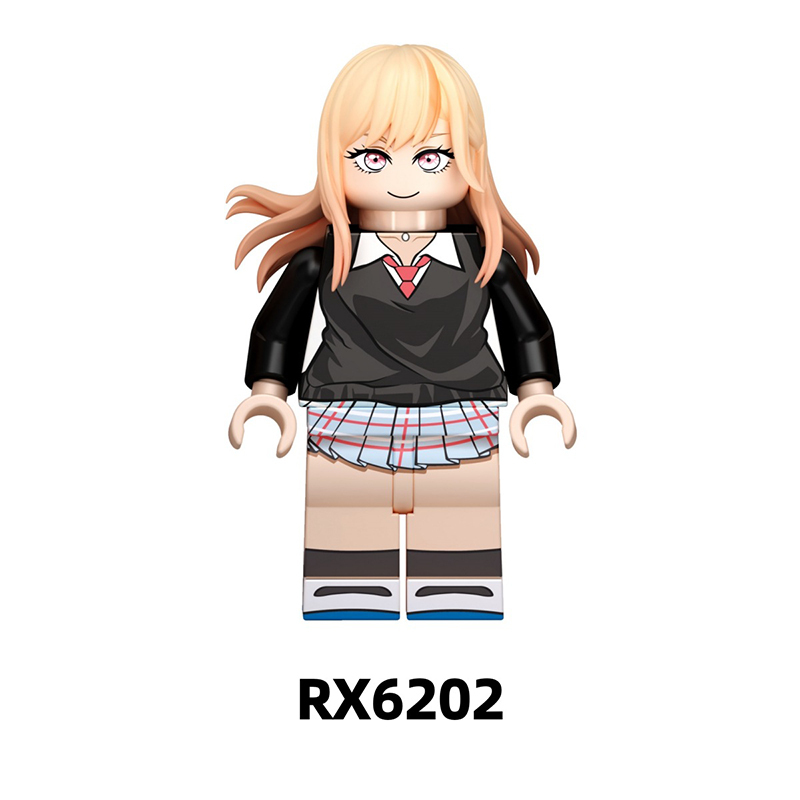 RX6401 RX6402 Japanese Anime Yahari Ore no Seishun LoveLi Shiya Action Figure Ma Yi Shao Ren Building Blocks Sakurajima Mai Children Gift
