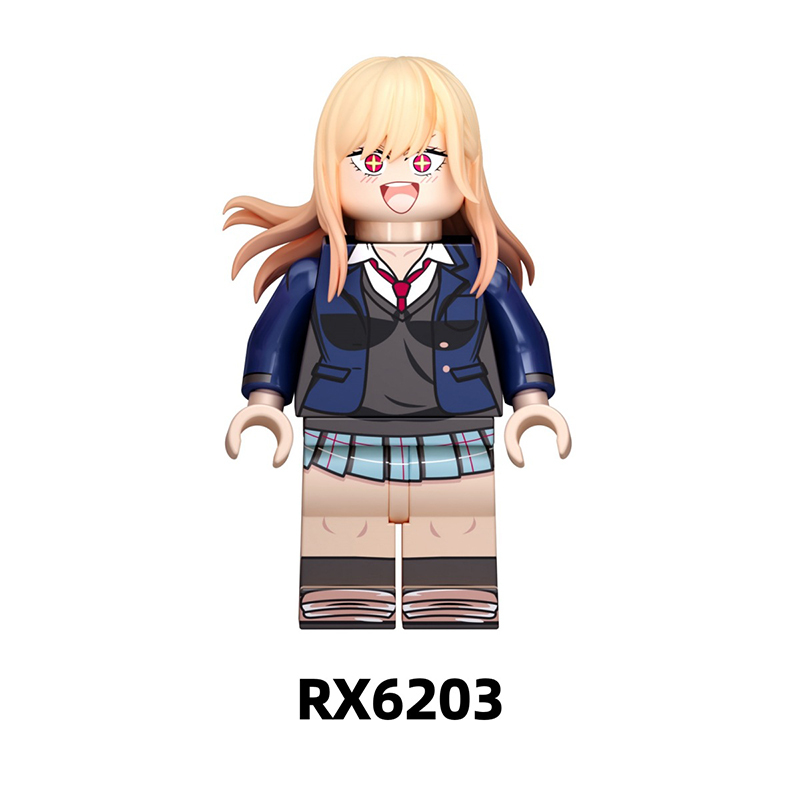 RX6401 RX6402 Japanese Anime Yahari Ore no Seishun LoveLi Shiya Action Figure Ma Yi Shao Ren Building Blocks Sakurajima Mai Children Gift