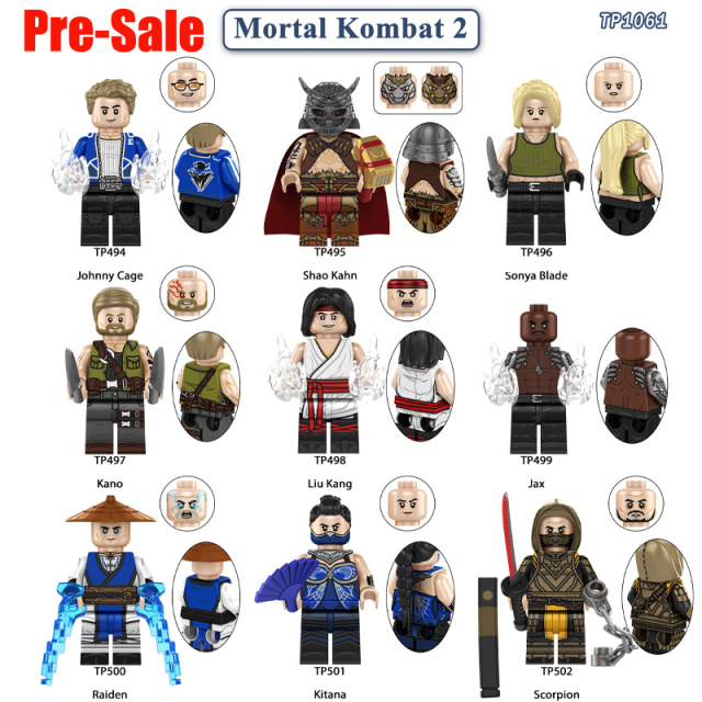 Game Mortal Kombat Minifigs Ninja Fighters Scorpion Sub Zero Raiden Liu Kang Building Blocks Figures Set Compatible Bricks Toys TP1061