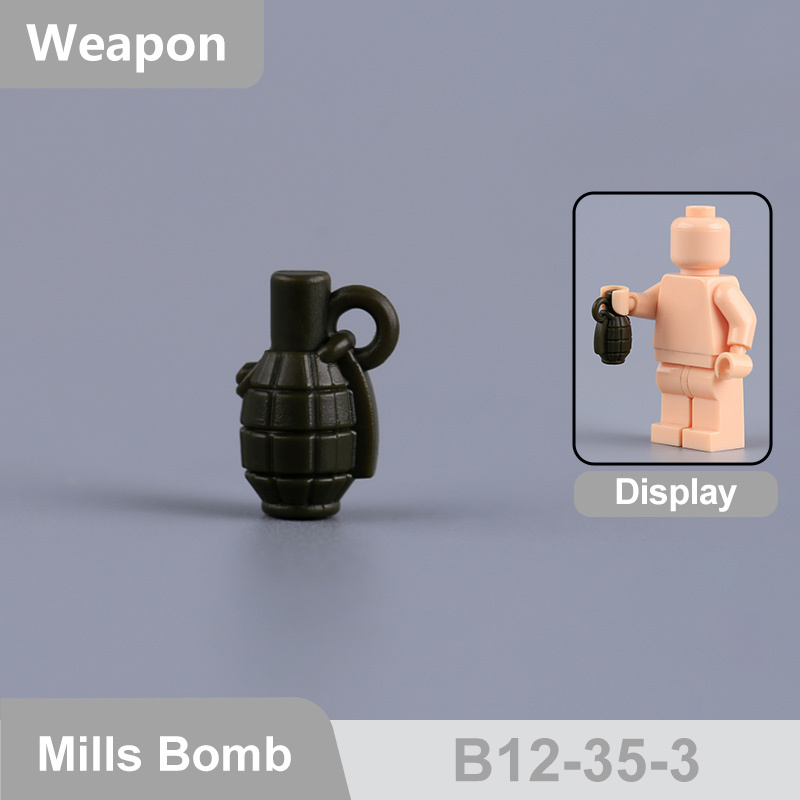 WW1 British Mills Bomb Russian Imperial Russian Model 1914 Grenade Minifigs Accessories Military Brick Weapon Building Blocks Toy Set