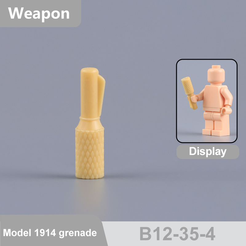 WW1 British Mills Bomb Russian Imperial Russian Model 1914 Grenade Minifigs Accessories Military Brick Weapon Building Blocks Toy Set