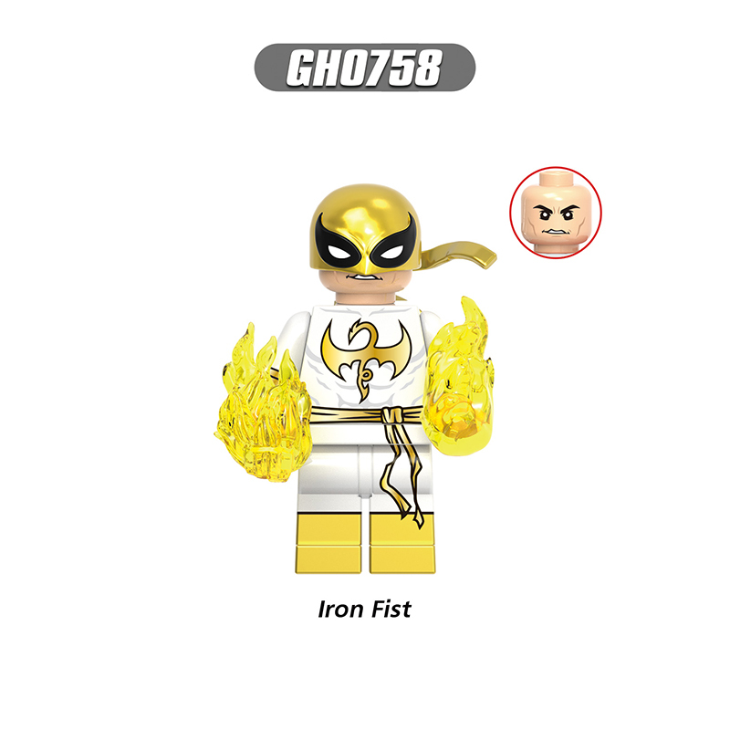 Marvel Rivals Action Figures Building Blocks Elektra Iron Fist Bullseye Minifigs Blocks Children Toys Gifts G0197