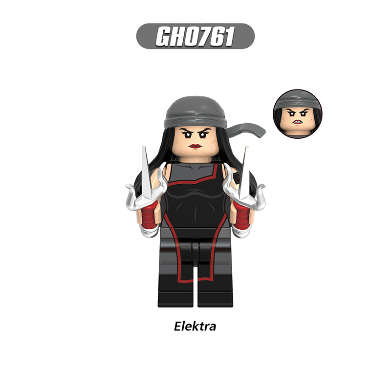Marvel Rivals Action Figures Building Blocks Elektra Iron Fist Bullseye Minifigs Blocks Children Toys Gifts G0197