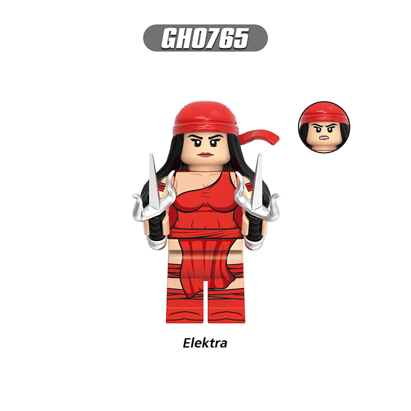 Marvel Daredevil Muse Action Figures Building Blocks Elektra Iron Fist Foggy Nelson Iron Fist Minifigs Blocks Children Toys Gifts G0198