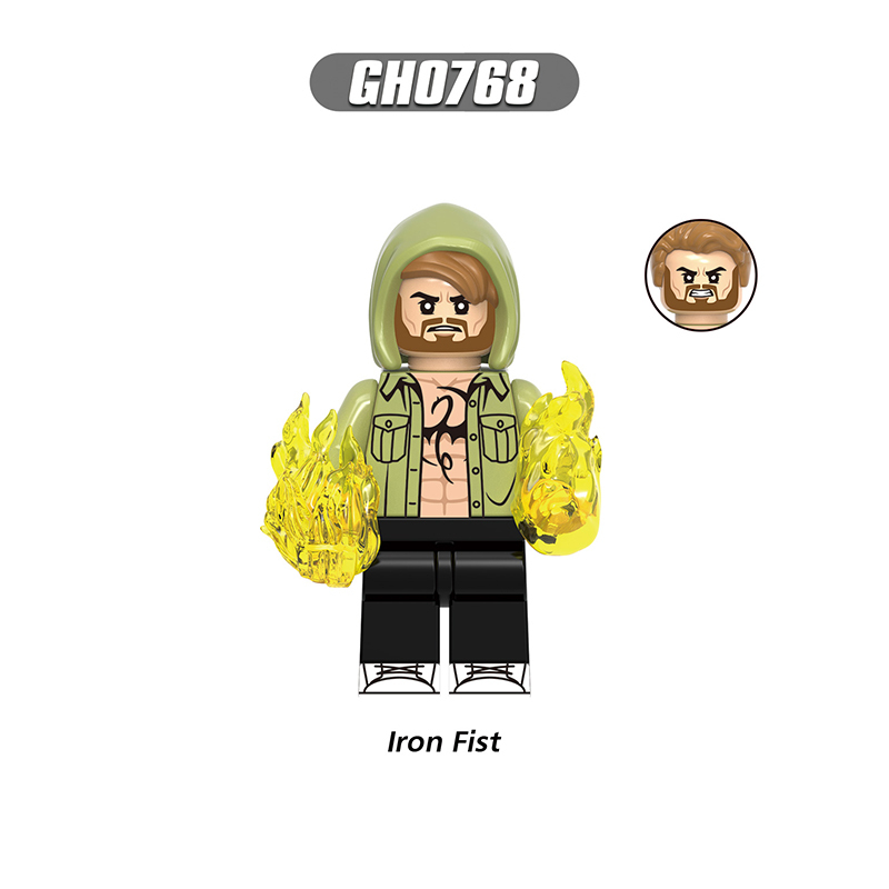 Marvel Daredevil Muse Action Figures Building Blocks Elektra Iron Fist Foggy Nelson Iron Fist Minifigs Blocks Children Toys Gifts G0198