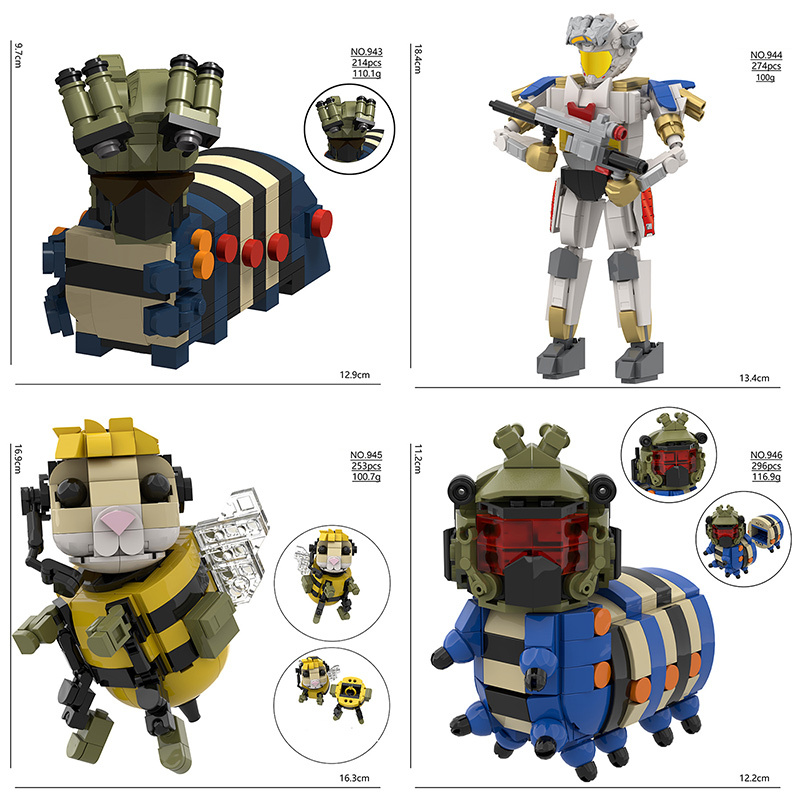 MOC Game Operation Delta Delta Tactical Insect Mecha Building Blocks Cyber Bug Model Bricks Set Military Sci-Fi Display Toy Gift 943 944 945 946