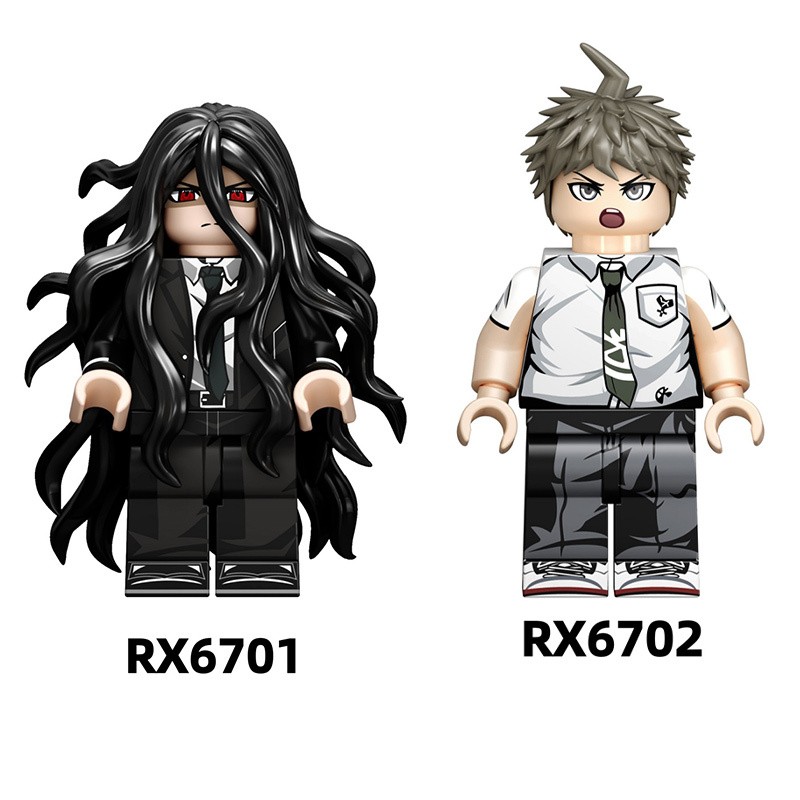 Danganronpa Minifigs Set Hajime Hinata Izuru Kamukura Anime Brick Building Blocks Toy Display Collectible Gift  RX6701 RX6702