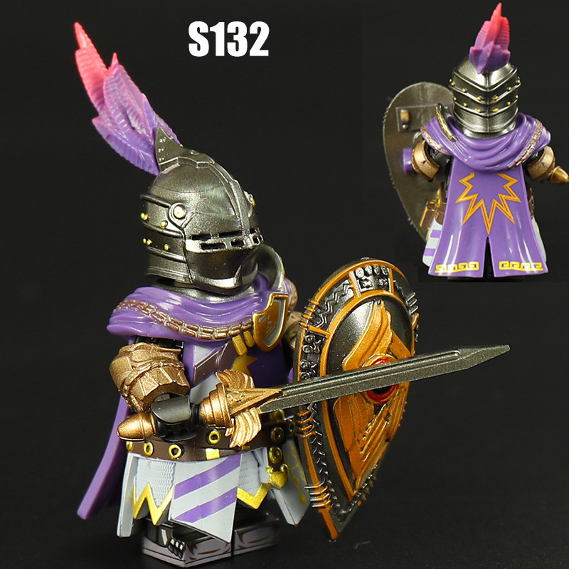 Medieval Knight Galahad Queen Arthur Minifigs Building Blocks Set Castle Warrior Fantasy Brick Toys Gift MOC Collectible S132