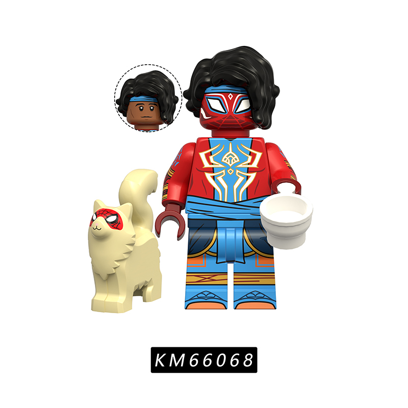 Marvel Spider-Verse Minifigs Superhero Building Blocks Miles Gwen Peter B Parker Punk Across Action Bricks Toy Collectible Gift Set KM66067-66077