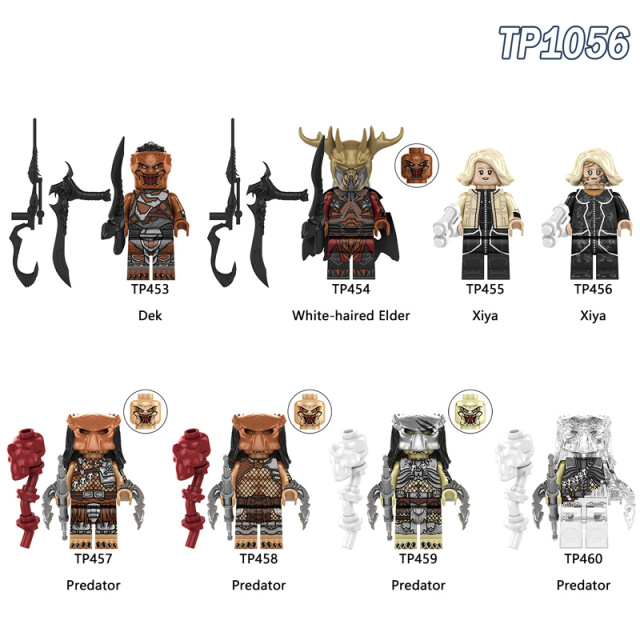 Alien Movie Series Predator Model Building Blocks Mini Action Figures Assemble Blood Robot Collection Children Gifts Toys TP1056