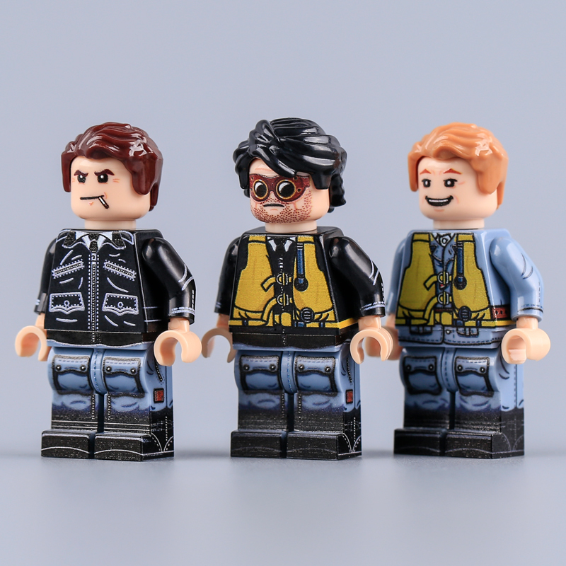 WW2 German Air Force Pilot Minifigs Luftwaffe Fighter Pilot Military Building Blocks UV Printed Toy Bricks Accessories Gift HTL077-079