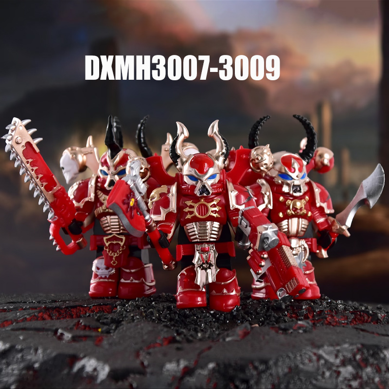 Dark Chaos Space Marines Minifigs Black Legion Horned Demon