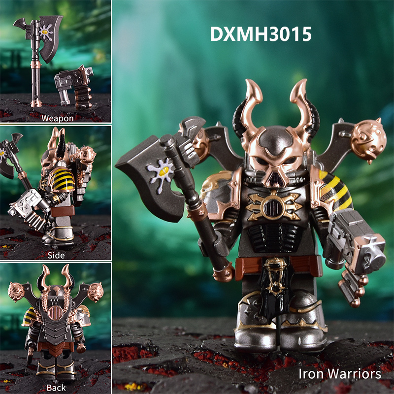 Dark Chaos Space Marines Minifigs Black Legion Horned Demon