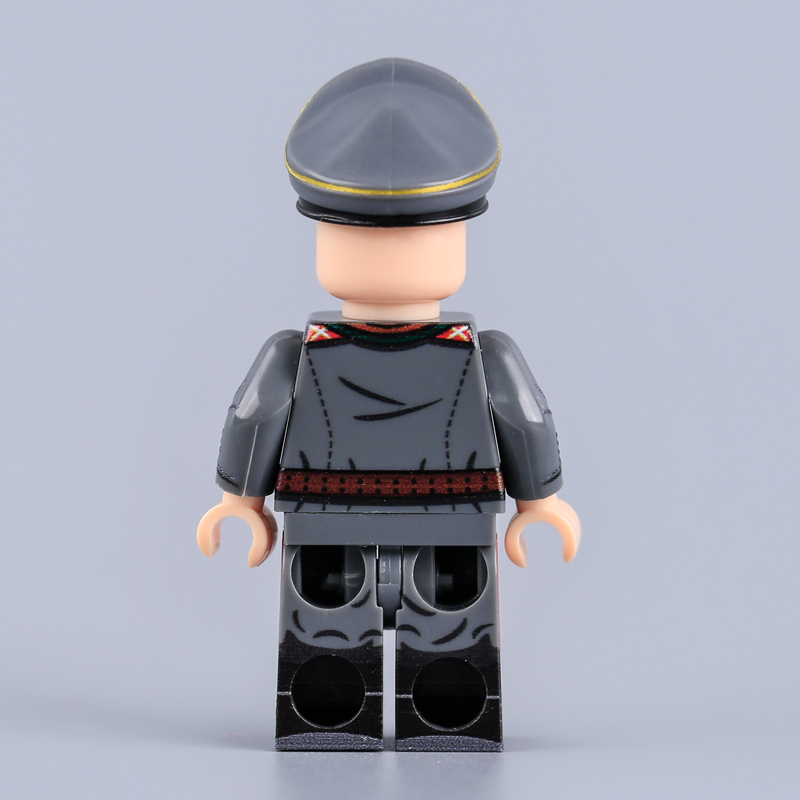 WW2 German Military Officer Minifigs UV Printed General Soldier Building Blocks Compatible Bricks Children Toy Collection HTL080