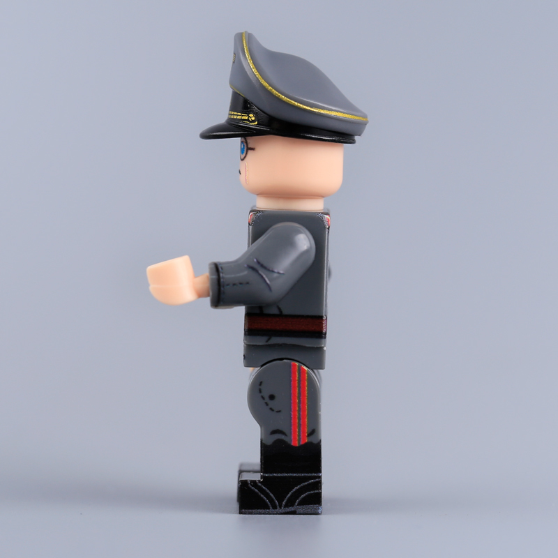 WW2 German Military Officer Minifigs UV Printed General Soldier Building Blocks Compatible Bricks Children Toy Collection HTL080