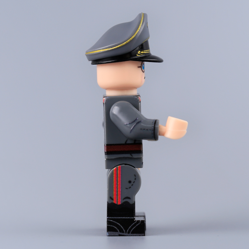 WW2 German Military Officer Minifigs UV Printed General Soldier Building Blocks Compatible Bricks Children Toy Collection HTL080