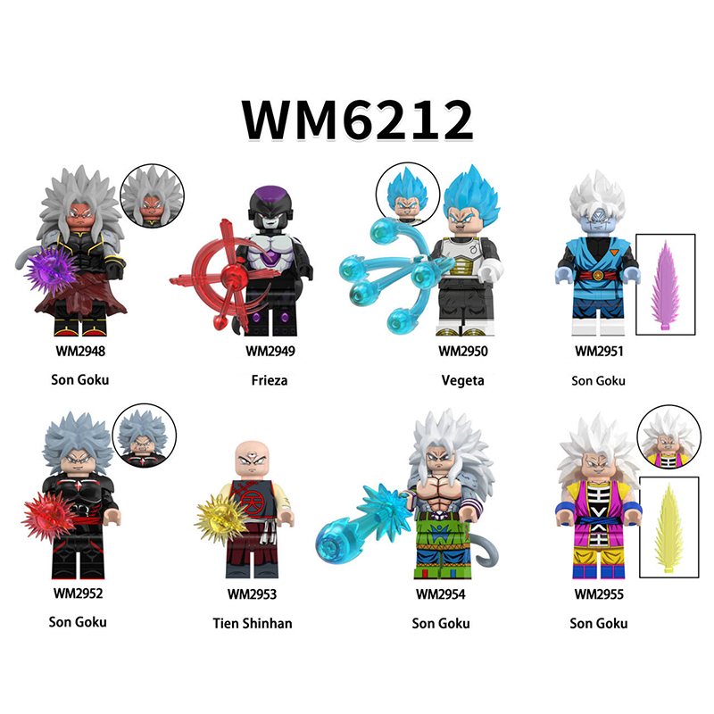 Dragon Ball Minifigs Son Goku Vegeta Trunks Turles Brick Figures