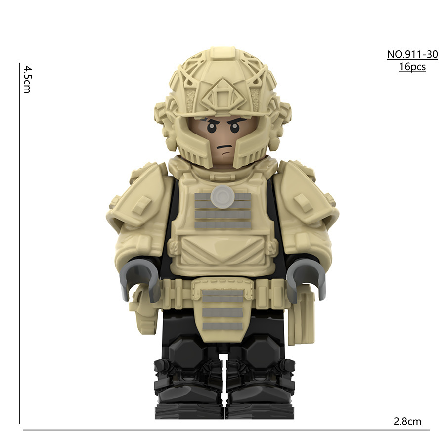 Delta Force Operations Tactical Deep Blue Operator Minifigs SWAT Special Forces Military Building Blocks Children Toy Compatible Bricks 911-29 911-30 911-31