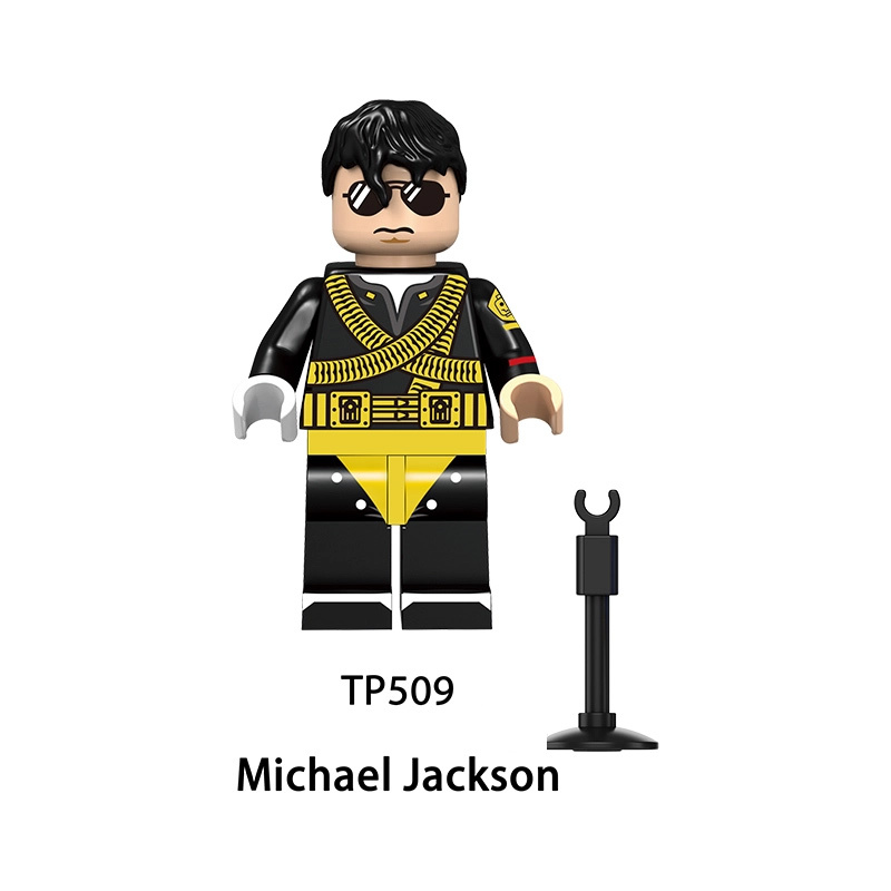 Michael Horror Movie Moonwalk Jackson Minifigs Building Blocks Custom Killer Thriller Bricks Halloween Movie Character Toy Gift TP1062