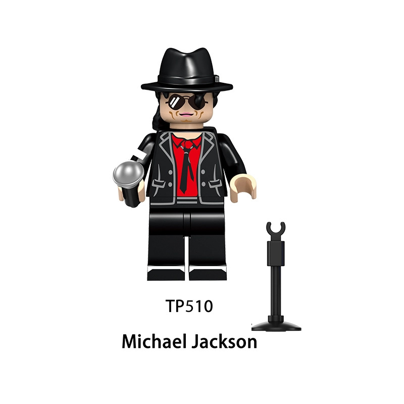 Michael Horror Movie Moonwalk Jackson Minifigs Building Blocks Custom Killer Thriller Bricks Halloween Movie Character Toy Gift TP1062