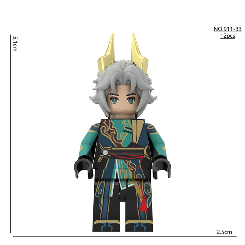 Supernatural Ops Game Building Block Minifigs Xiaoyao Zero Little Yellow Action Brick Collectible Tactical Poseable Model Toy Gift 911-33-911-35