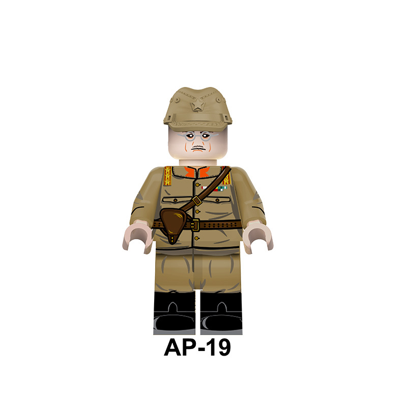 WW2 Japanese Solider Military War Correspondent Minifigure with Camera Building Blocks Figure MOC Compatible Children Toy AP15-19