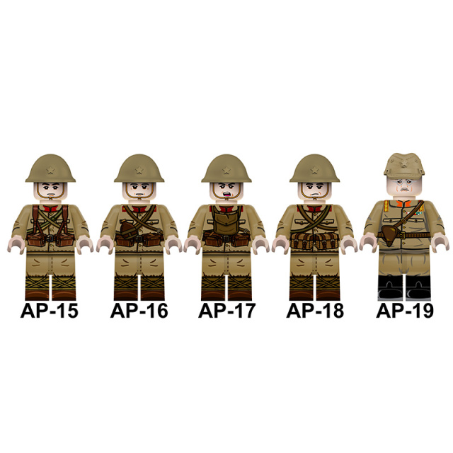 WW2 Japanese Solider Military War Correspondent Minifigure with Camera Building Blocks Figure MOC Compatible Children Toy AP15-19