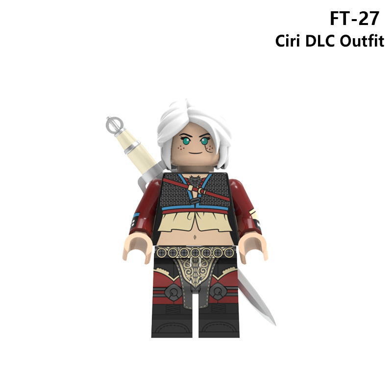 Witcher Minifigs Geralt of Rivia Ciri Building Blocks Custom Compatible Toy Bricks Gift for Fans Anime Game Collection Toys FT24-27