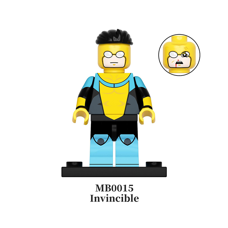Marvel Invincible Hero Custom Building Blocks Minifigs Superhero Omni-Man Battle Brick Allen the Alien Model Toys Collection MB0015-0021