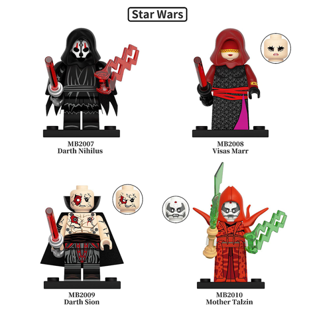 Star Wars Sith Lords arth Nihilus Darth Sion Visas Marr Collectible Minifigs Building Block Mother Talzin Model Collection MB2007-2010