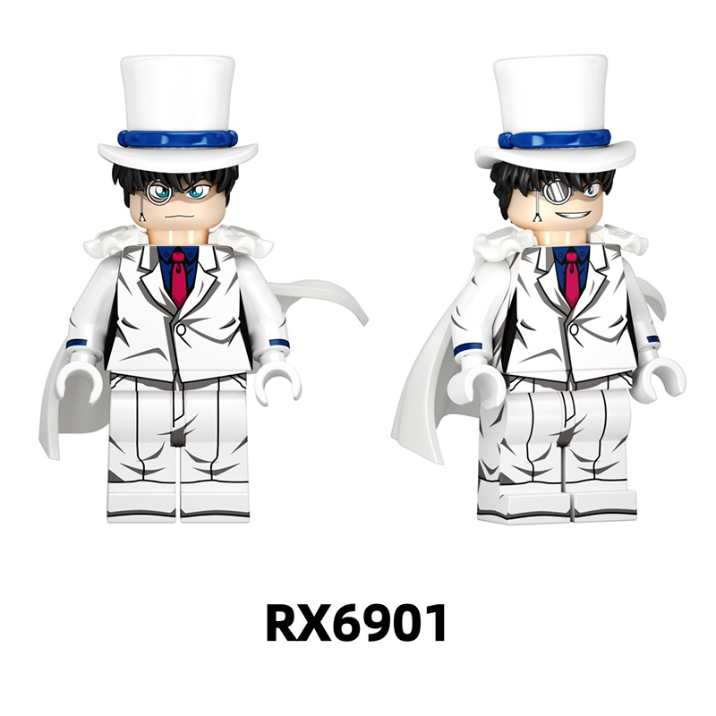 Detective Conan Kaito Kid Toichi Kuroba Building Block Minifigs Anime Brick Model Collectible Display Toy Gift RX6901 RX6902