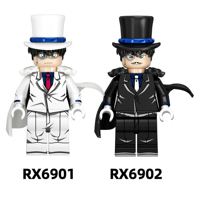 Detective Conan Kaito Kid Toichi Kuroba Building Block Minifigs Anime Brick Model Collectible Display Toy Gift RX6901 RX6902