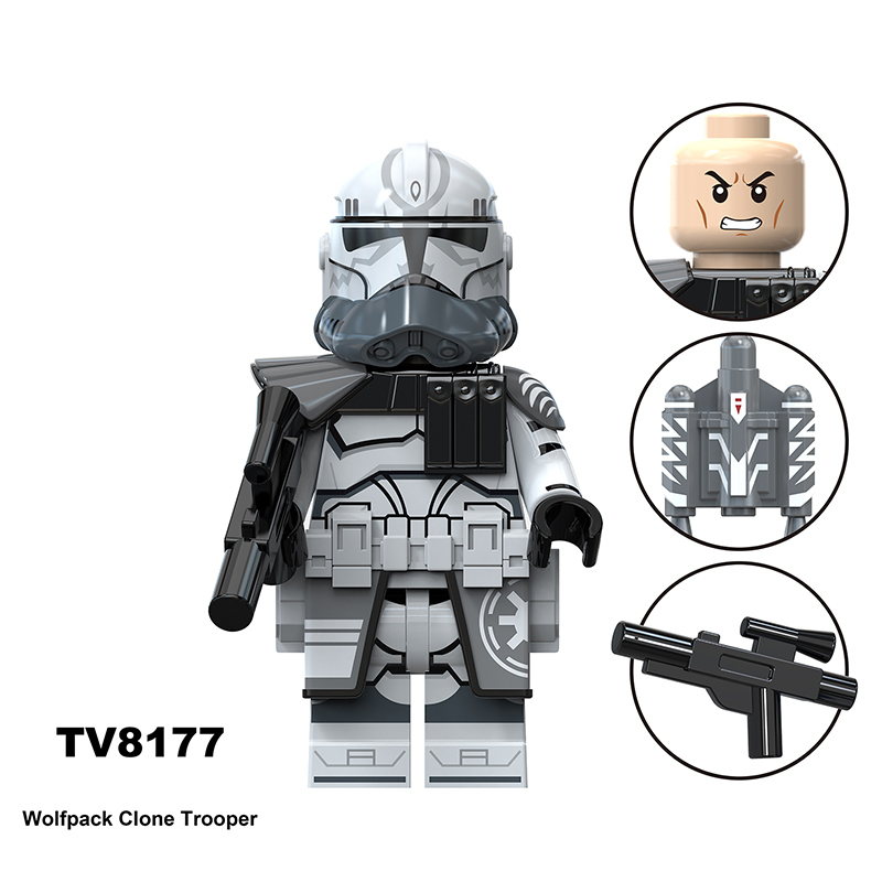 Star Wars Clone Trooper Wolfpack Commander Minifigs Building Blocks Army Custom Soldiers MOC Compatible Bricks Battle Kids Toys Gift TV6120