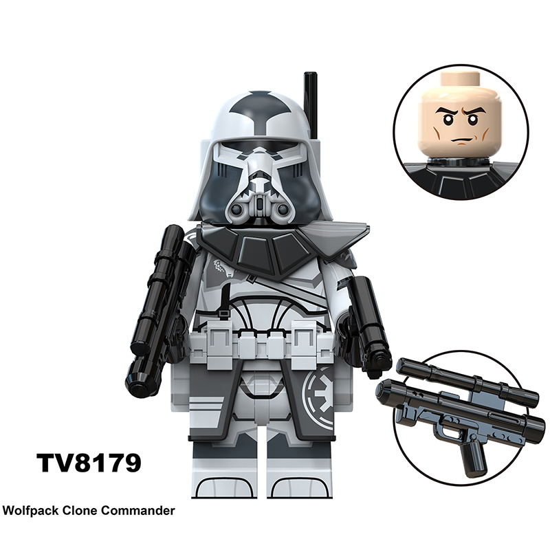 Star Wars Clone Trooper Wolfpack Commander Minifigs Building Blocks Army Custom Soldiers MOC Compatible Bricks Battle Kids Toys Gift TV6120